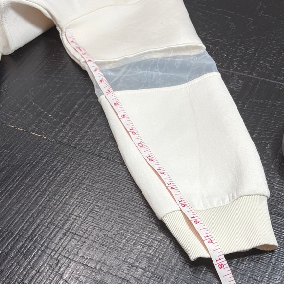 Anthropologie Cream Sweatshirt with Sheer Panel - Picture 5 of 8